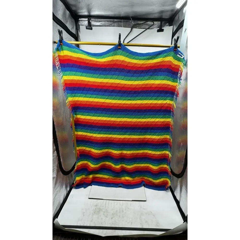 Handmade rainbow striped